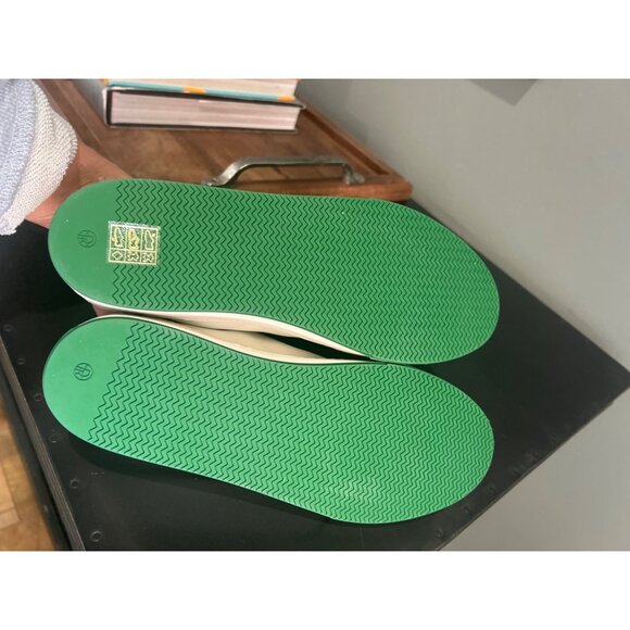 The Row Marley Suede Paneled Leather Sneakers Milk White Womens Size 35 5 - Picture 13 of 14